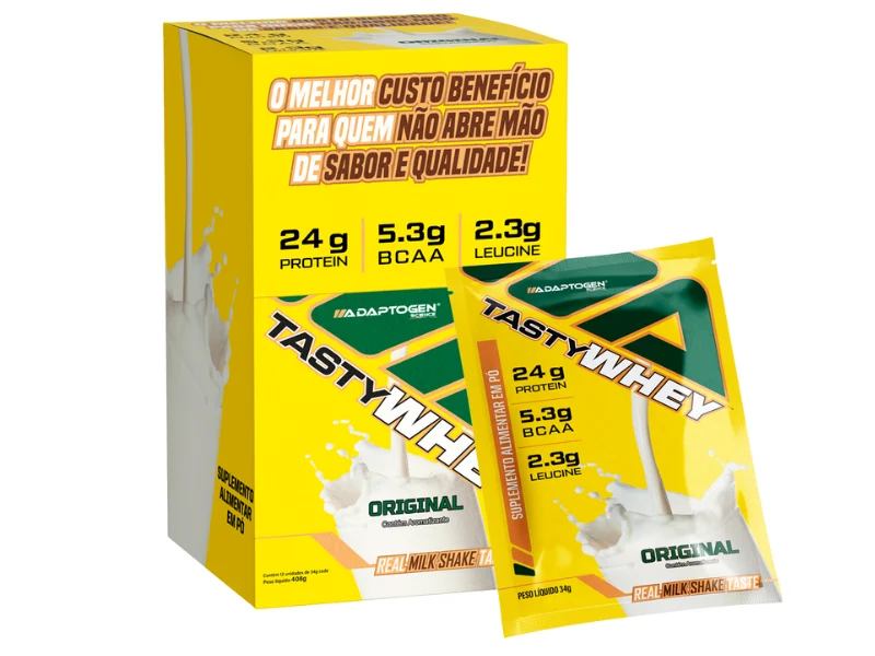 TASTY WHEY C/ 12 SACHÊS 34G - ADAPTOGEN