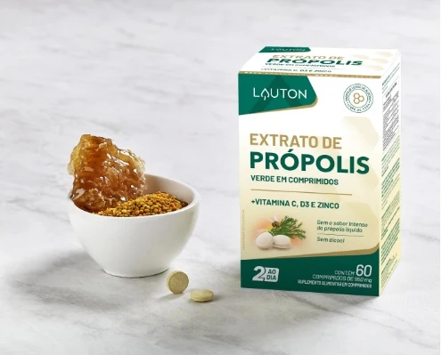 EXTRATO DE PROPOLIS VERDE LIOFILIZADO 60CAPS - LAUTON