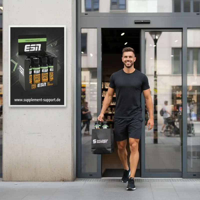 ESN Crank Pre Workout Shot, 12x95ml - Green Apple
