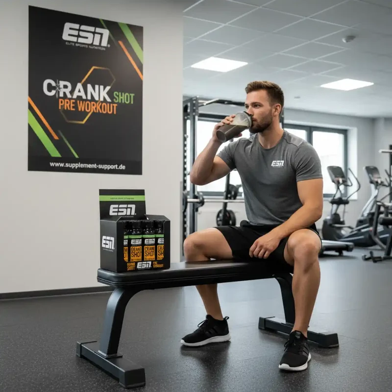 ESN Crank Pre Workout Shot, 12x95ml - Green Apple