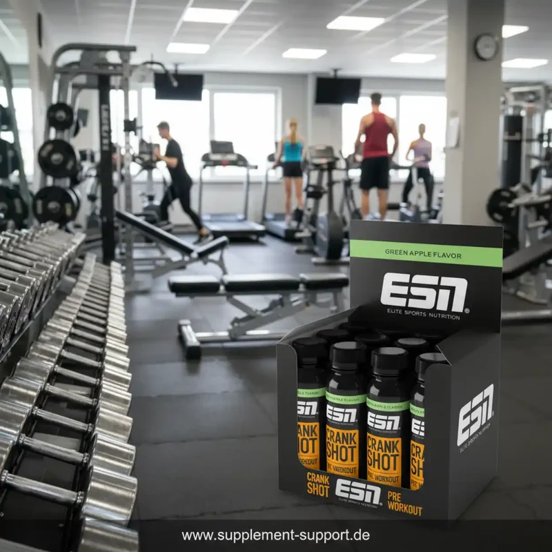 ESN Crank Pre Workout Shot, 12x95ml - Green Apple