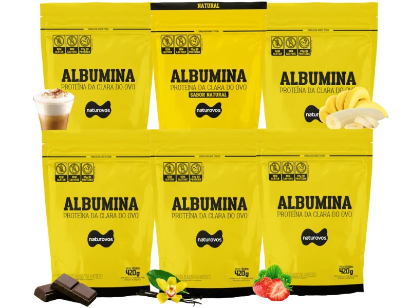 ALBUMINA 80% NATURAL 420G - NATUROVOS