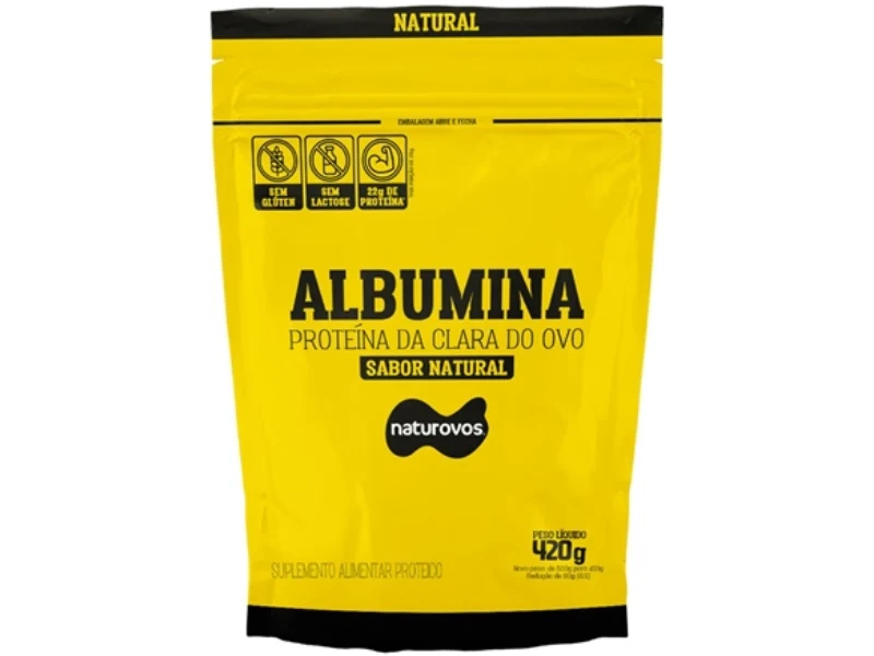 ALBUMINA 80% NATURAL 420G - NATUROVOS