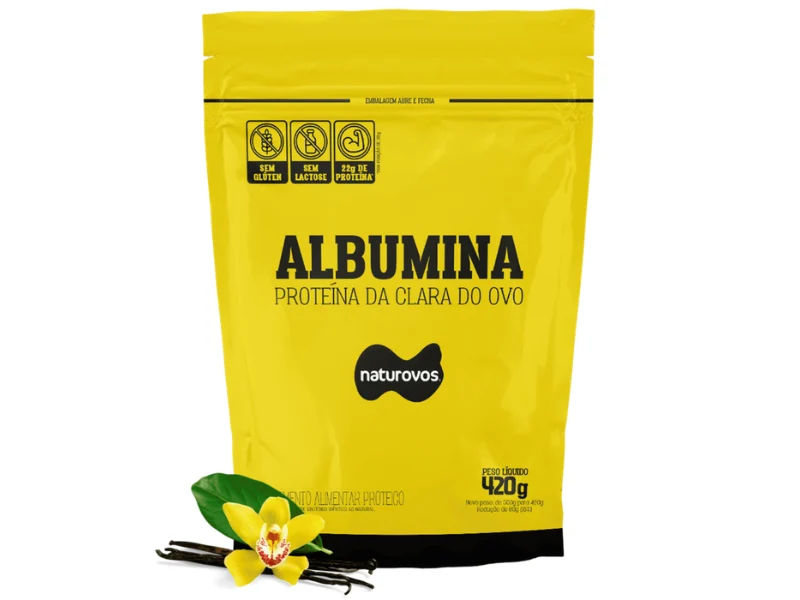 ALBUMINA 80% NATURAL 420G - NATUROVOS