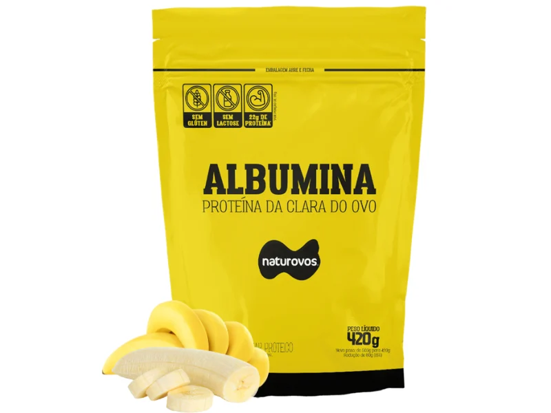 ALBUMINA 80% NATURAL 420G - NATUROVOS