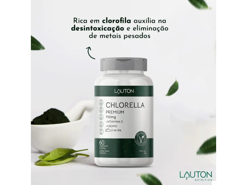 CHLORELLA PREMIUM 750MG 60CAPS - LAUTON