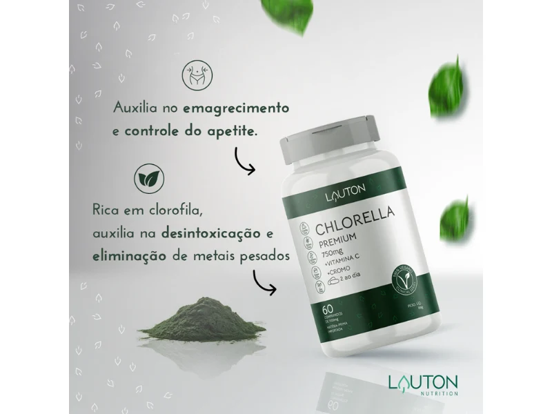 CHLORELLA PREMIUM 750MG 60CAPS - LAUTON