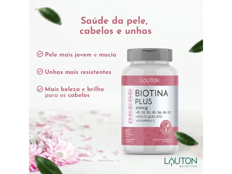 BIOTINA PLUS 45MCG 60 CAPS - LAUTON