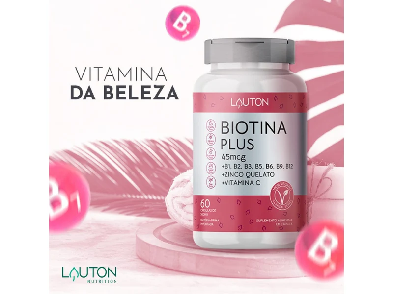 BIOTINA PLUS 45MCG 60 CAPS - LAUTON