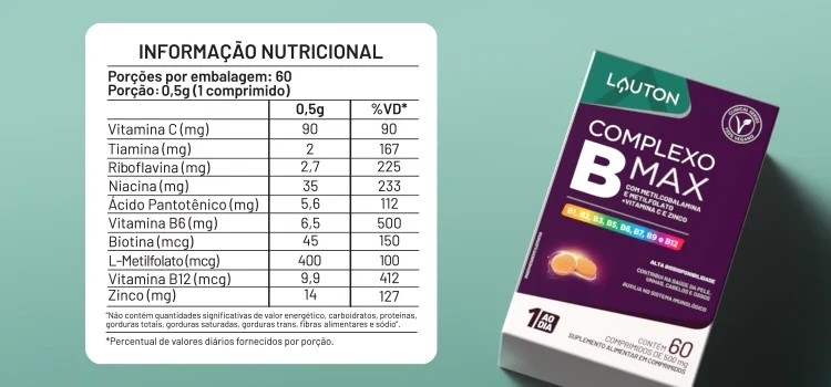 COMPLEXO B MAX 60CAPS – LAUTON