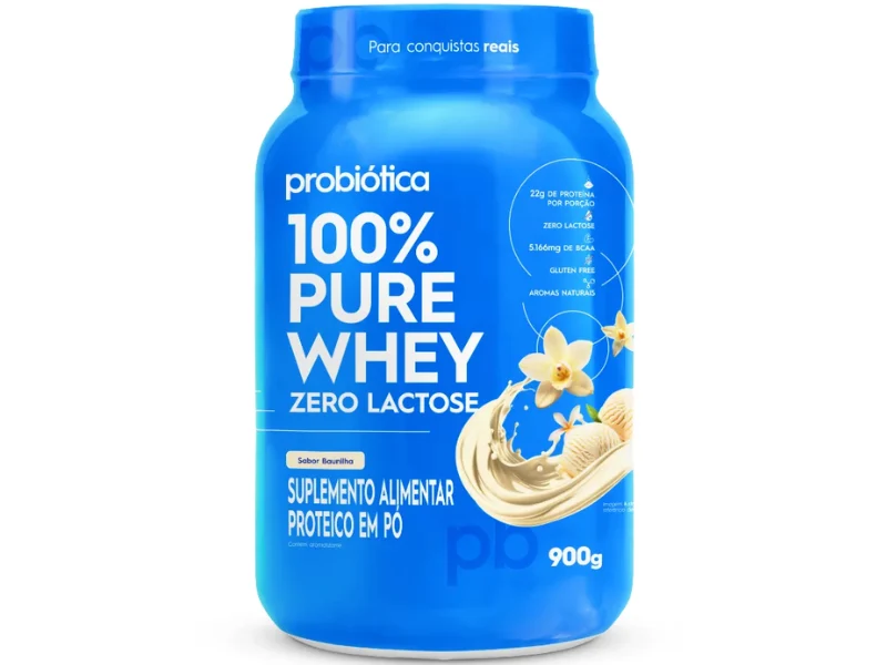 WHEY 100% ZERO LACTOSE 900G - PROBIÓTICA