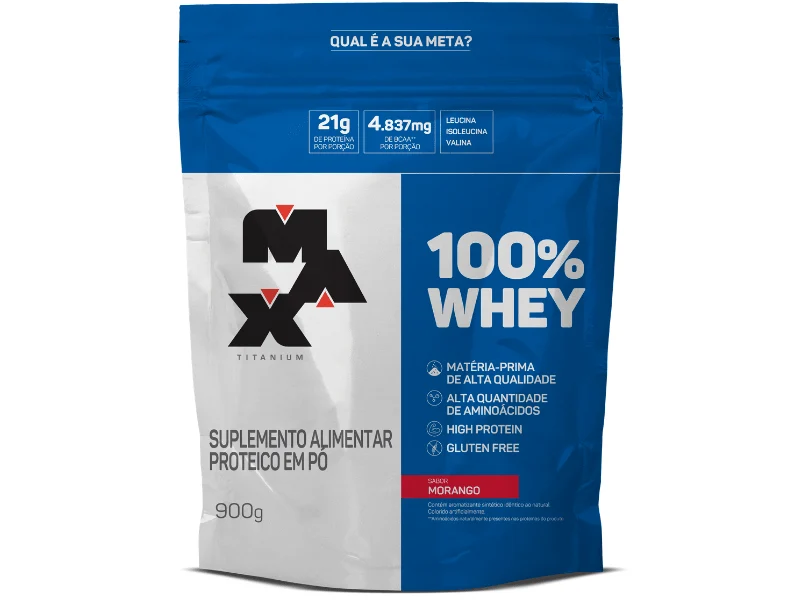WHEY 100% 900G REFIL - MAX TITANIUM