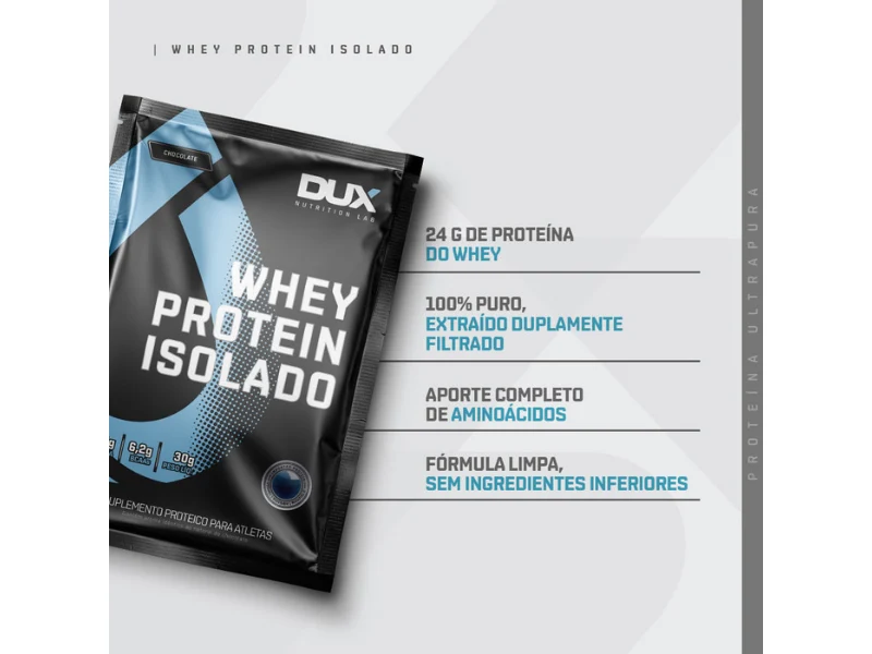 WHEY PROTEIN ISOLADO 10X30G SACHE - DUX
