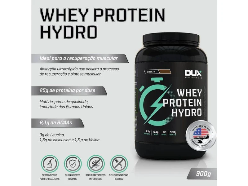 WHEY PROTEIN HYDRO 900G - DUX NUTRITION