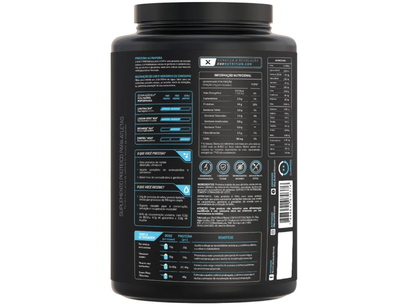 WHEY PROTEIN ISOLADO 900G - DUX NUTRITION