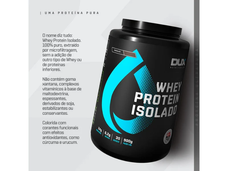 WHEY PROTEIN ISOLADO 900G - DUX NUTRITION