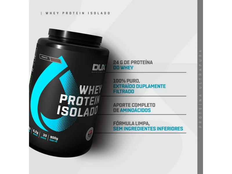 WHEY PROTEIN ISOLADO 900G - DUX NUTRITION