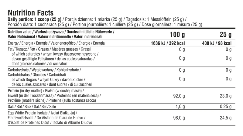 7Nutrition Egg Protein Isolate 500g