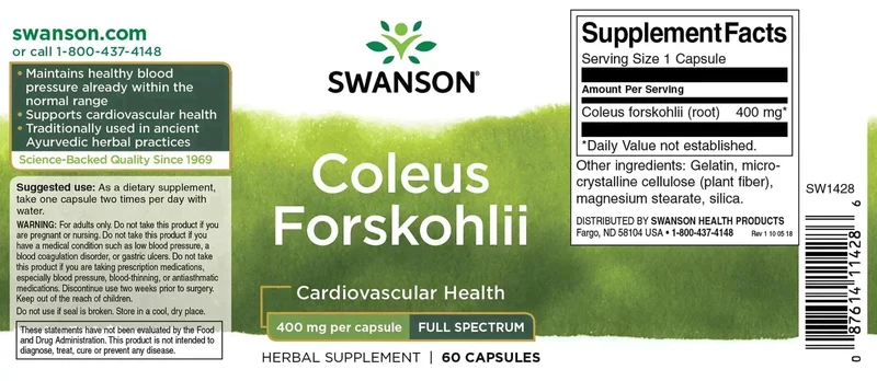 Full Spectrum Coleus Forskohlii 60 Kapseln 400mg