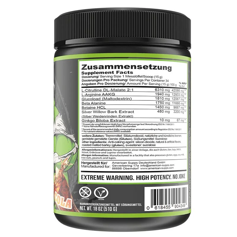 American Supps Undisputed Pump Booster 2x 510g