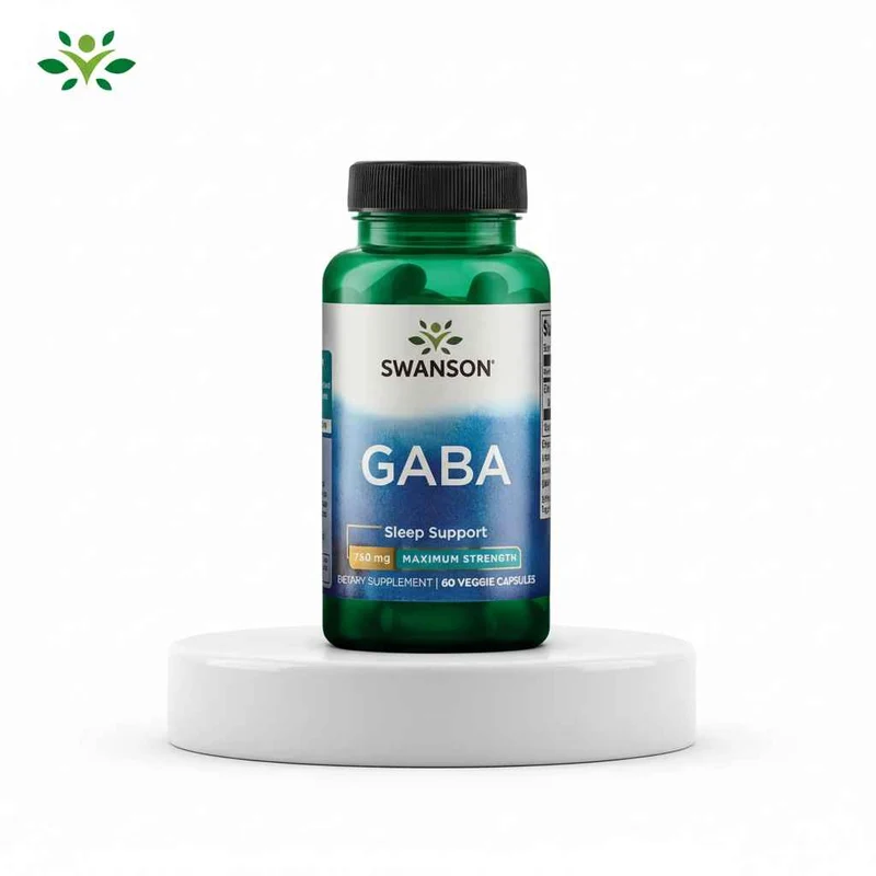 Swanson GABA 750mg Maximum Strength 60 Vegan Caps