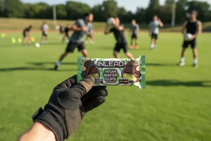 Inlead Wafer Cups 50 g Vegan Pistachio Dark Choc