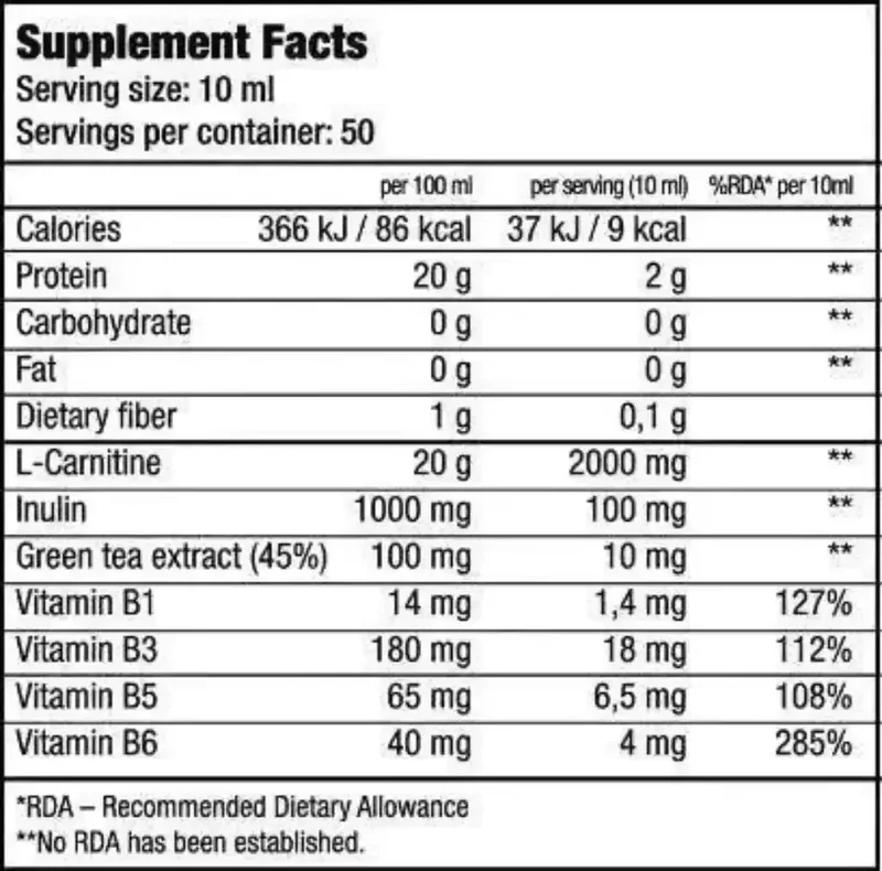 BioTech USA L-Carnitin Liquid 100.000 2x500ml