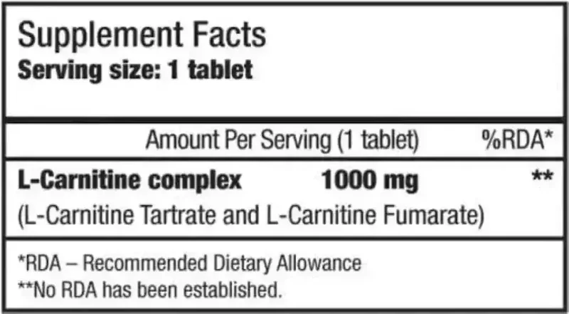 L-Carnitin Tabletten 1000mg 2x60Stück