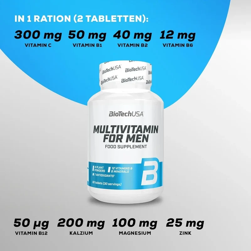 BioTech USA Multivitamin for Men - 60 Caps