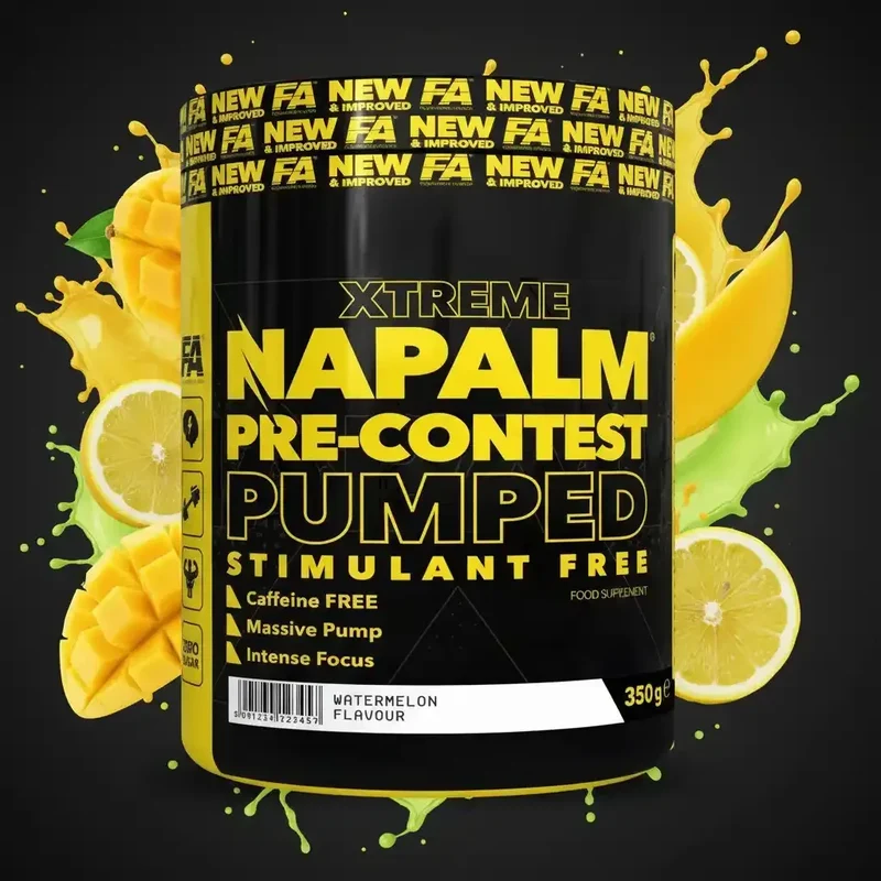 XTREME Napalm Pre Workout Booster PUMPED 350g Stimfree