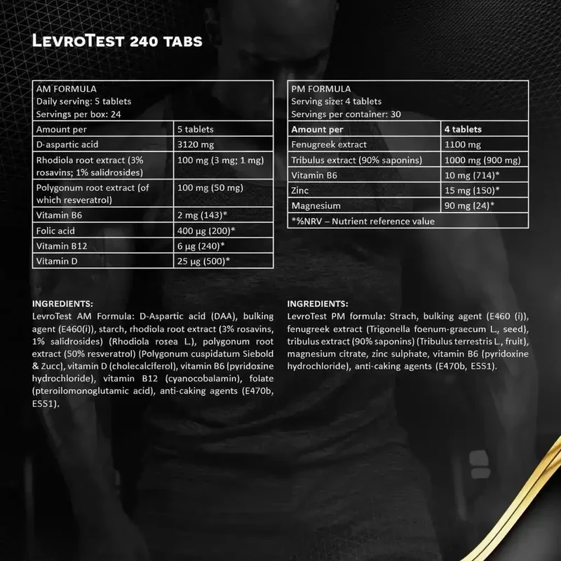 Kevin Levrone LevroTest 2x120 Tabs. AM/PM Formular