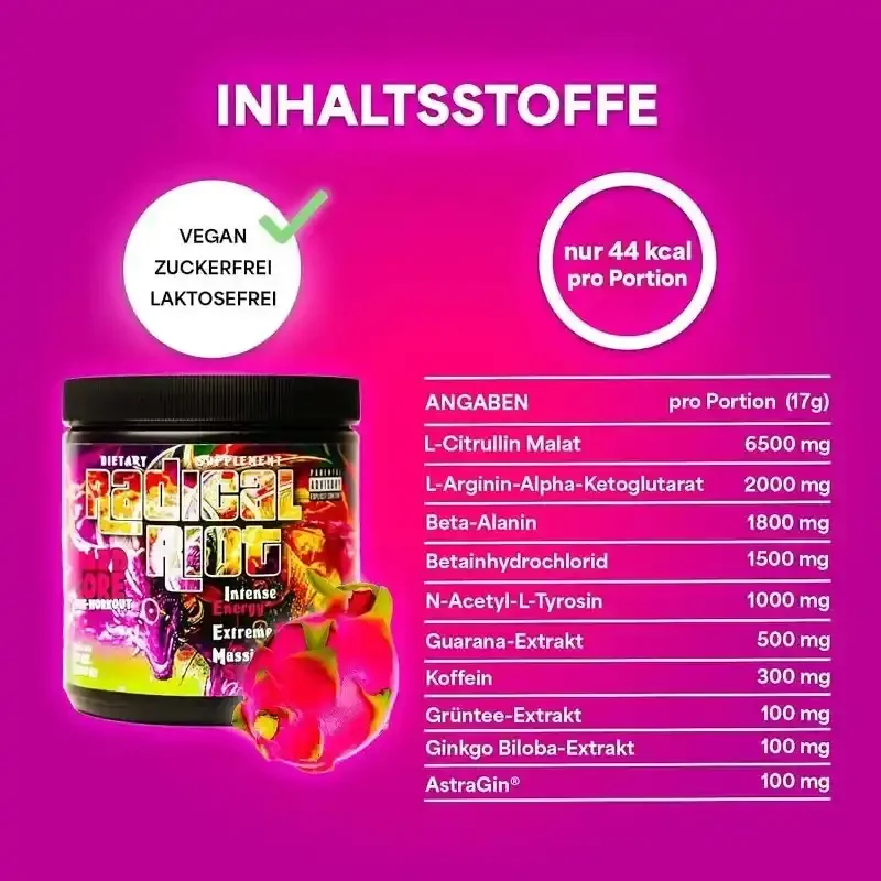 Radical Riot V3 Hardcore Version Pre Workout 340g