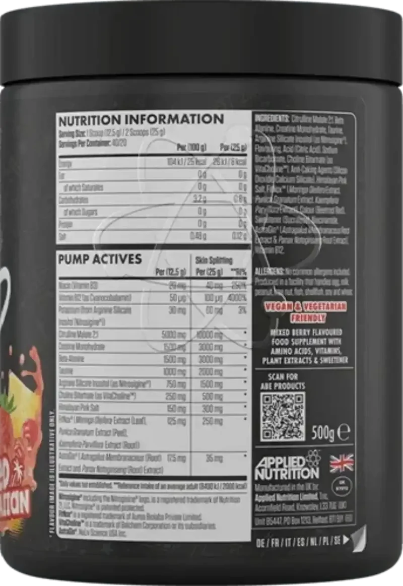 ABE Pump Booster (500g), Applied Nutrition