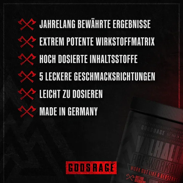 VALHALLA Pre Workout Booster 400g