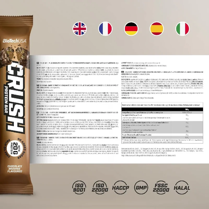 BioTech USA Crush Protein Bar 64g