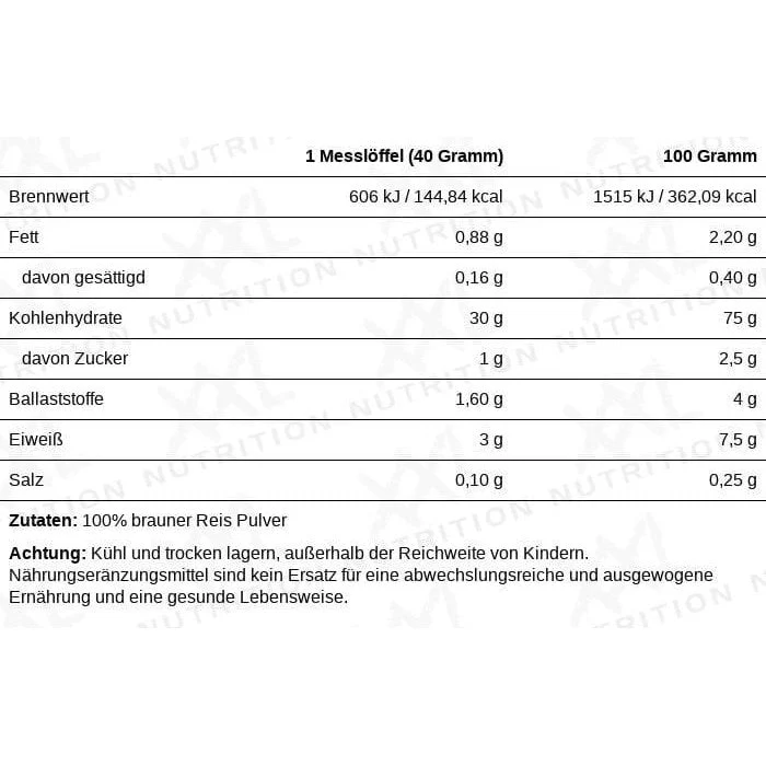XXL Nutrition Perfect Rice Powder 1kg