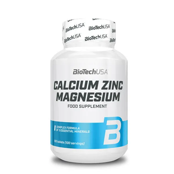 BioTech Calcium Zinc Magnesium 100 Tabs