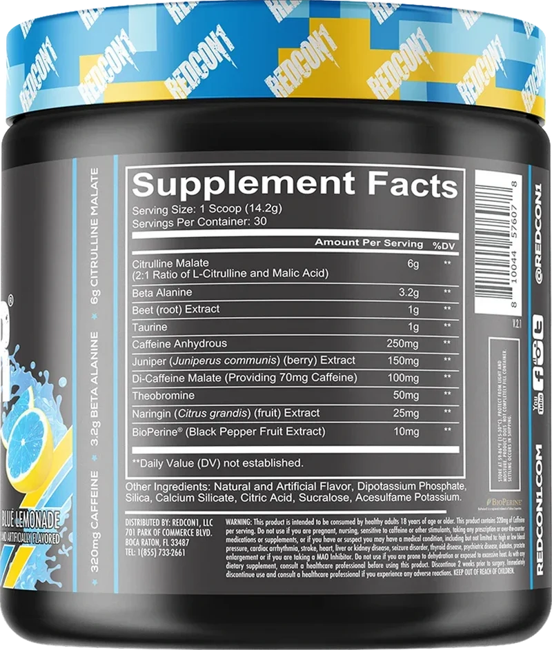 RedCon1 Total War Pre workout Booster 411g