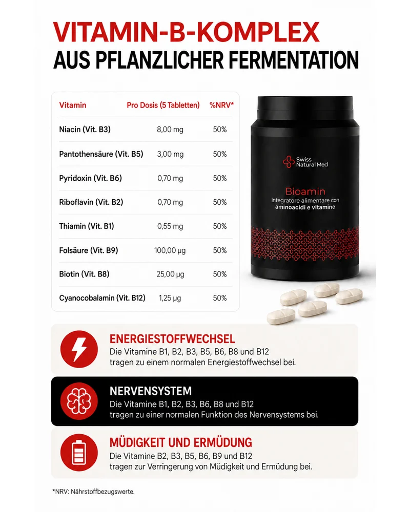 Bioamin - Aminoacidi essenziali da fermentazione vegetale con B12 e Acido Folico