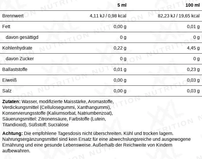 XXL Nutrition 0% Sirup 425ml