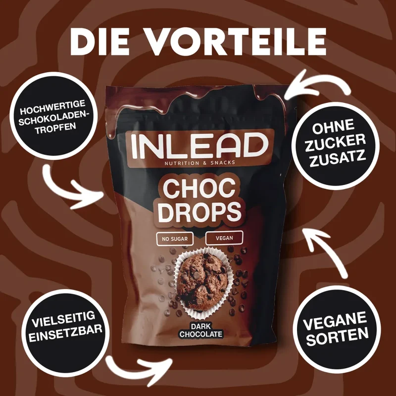 Inlead Choc Drops 150g - Vegan
