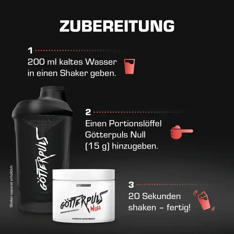 OS Nutrition Götterpuls® NULL Pre Workout Booster 300g STIM FREE
