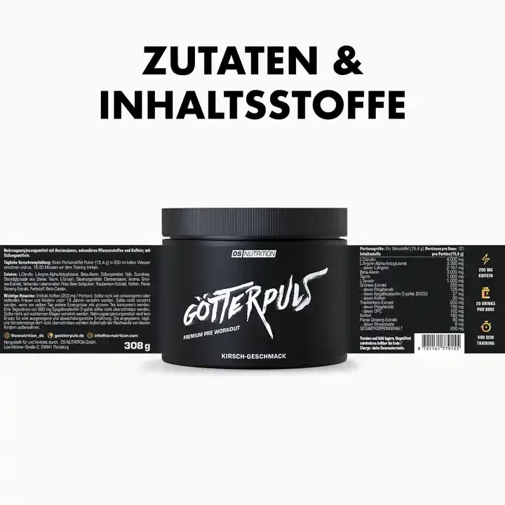 OS Nutrition Götterpuls Pre Workout Booster 308g