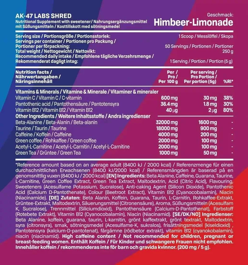 AK-47 Labs Shred 250g