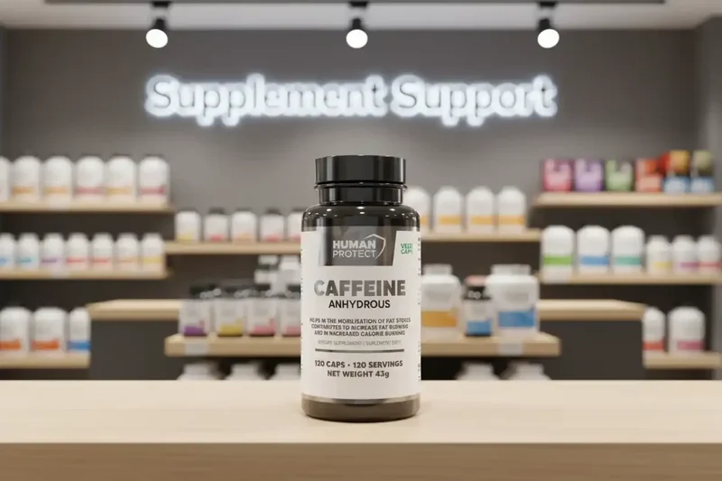 Wasserfreies Koffein, 120 Kapseln.