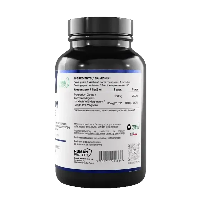 Magnesium Citrat 150 caps. 500mg