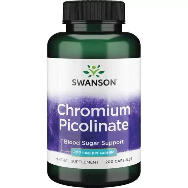 SWANSON Chromium Picolinate 200 Kapseln 200mcg Chrom