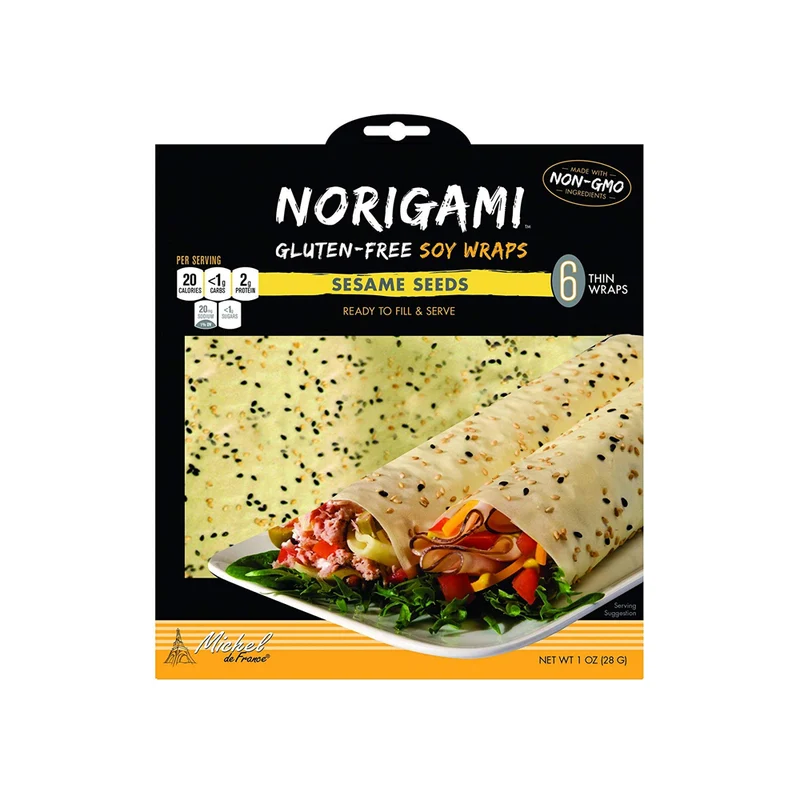 Norigami Non Gmo Gluten Free Soy Wraps Sesame Seeds And Soy Wraps Chili