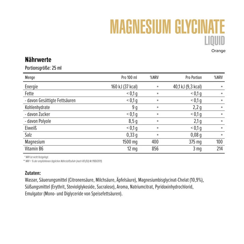 Magnesium Glycinate Liquid Shots