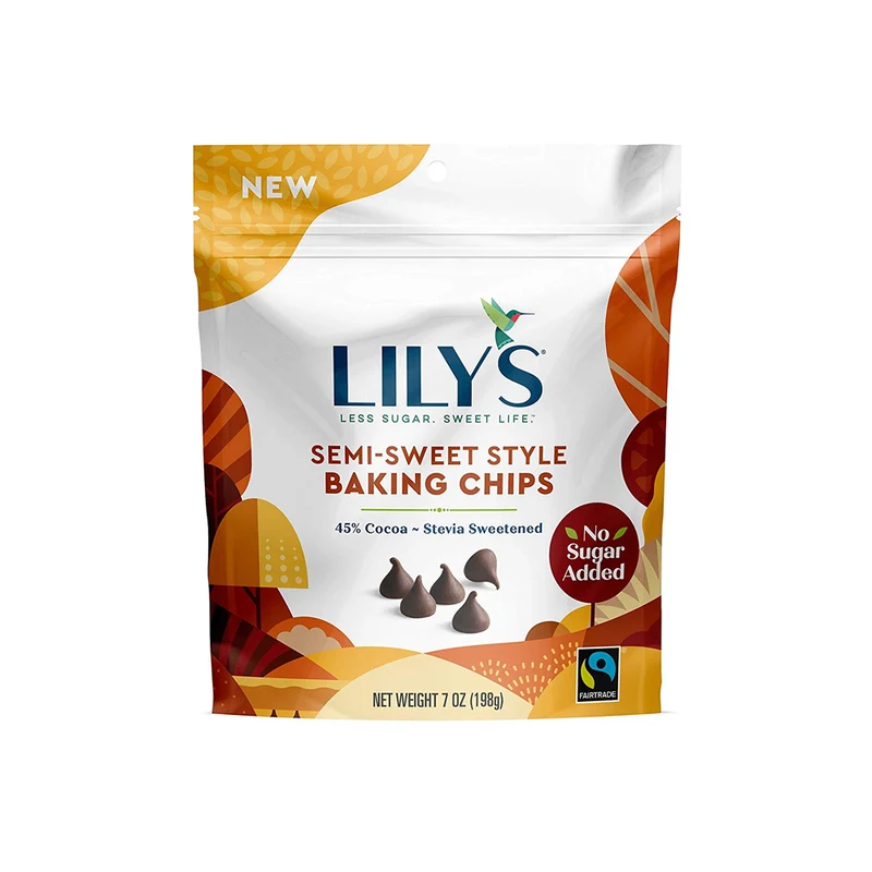 Lilys Less Sugar Baking Chips 7oz Resealable Bags